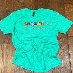 Christmas CHEER Green Graphic Tee, subtle, festive, party! NWT